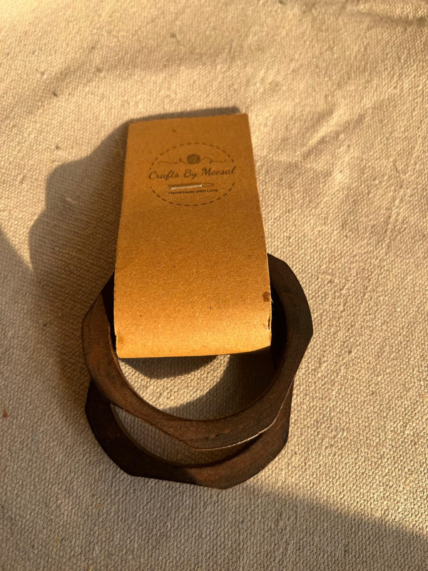 Wooden Bangles-Brown